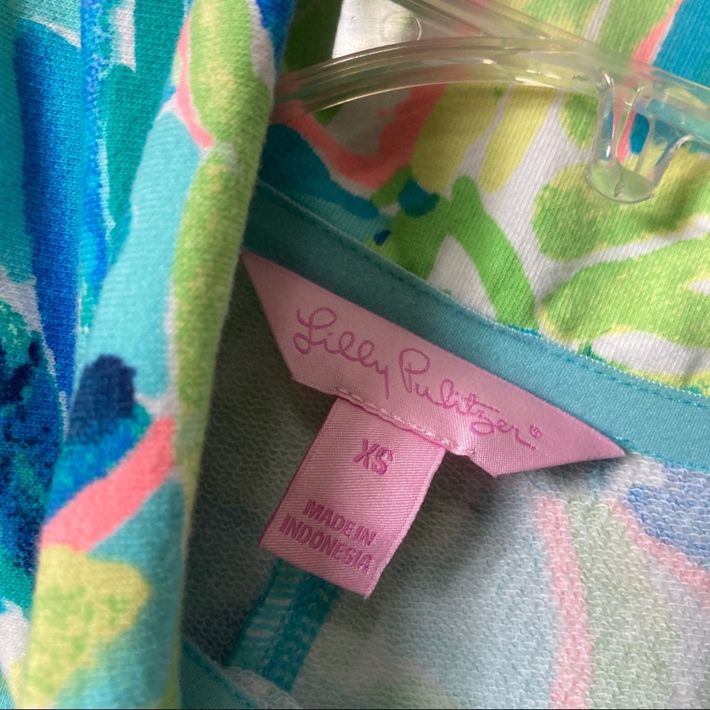 Lilly Pulitzer Deedee Swing Floral Print Zip Jacket In Serenity Now View 5
